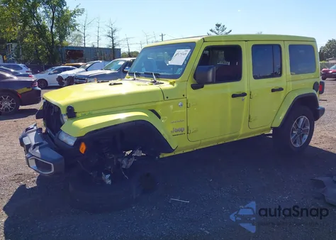 2023 Jeep Wrangler 4-Door Sahara 4X4 from USA, damaged, VIN 1C4HJXEG8PW570737